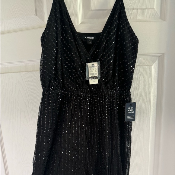 EXPRESS black sequin jumpsuit NWT!* - Picture 3 of 4